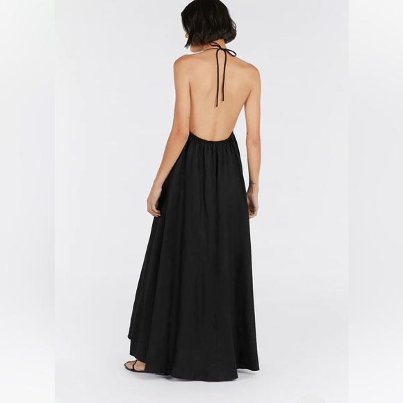 DISSH black linen maxi dress - Picture 3 of 3